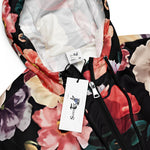 Women’s cropped windbreaker abstract solid flowers full arrangement Summer Rose Women's Cropped Windbreaker