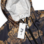 Women’s cropped windbreaker Beautiful flowers peonies, roses and butterflies Summer Rose Women's Cropped Windbreaker