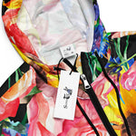 Women’s cropped windbreaker Beautiful Summer Flowers with Roses Floral Summer Rose Women's Cropped Windbreaker