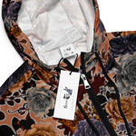 Women’s cropped windbreaker Colorful Roses Garden Vintage Summer Rose Women's Cropped Windbreaker