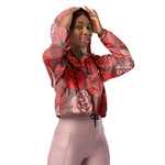 Women’s cropped windbreaker Bed of Roses Flower Summer Rose Women's Cropped Windbreaker
