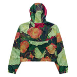 Women’s cropped windbreaker Beautiful Floral pretty Roses Garden Summer Rose Women's Cropped Windbreaker