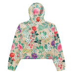 Women’s cropped windbreaker Beautiful Pink Roses Floral Summer Rose Women's Cropped Windbreaker