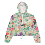 Women’s cropped windbreaker Beautiful Pink Roses Floral Summer Rose Women's Cropped Windbreaker