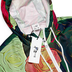 Women’s cropped windbreaker Beautiful Floral pretty Roses Garden Summer Rose Women's Cropped Windbreaker