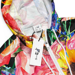Women’s cropped windbreaker Beautiful Summer Flowers with Roses Floral Summer Rose Women's Cropped Windbreaker