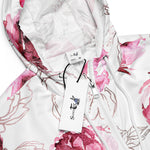 Women’s cropped windbreaker Blush Pink Romantic Watercolor Roses Summer Rose Women's Cropped Windbreaker