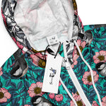 Women’s cropped windbreaker Chickadees in the Wild Rose Summer Rose Women's Cropped Windbreaker