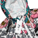 Women’s cropped windbreaker Chickadees in the Wild Rose Summer Rose Women's Cropped Windbreaker