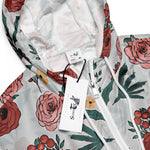 Women’s cropped windbreaker Christmas Roses Berries Floral Summer Rose Women's Cropped Windbreaker