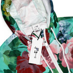Women’s cropped windbreaker Colorful Roses & Flowers Garden Summer Rose Women's Cropped Windbreaker
