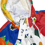 Women’s cropped windbreaker Colorful Spring Floral Summer Rose Women's Cropped Windbreaker