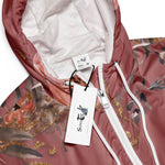 Women’s cropped windbreaker Dusty Rose Blush Pink Watercolor Floral Elegant Summer Rose Women's Cropped Windbreaker
