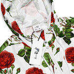 Women’s cropped windbreaker Elegant Red Roses Floral Flowers Summer Rose Women's Cropped Windbreaker