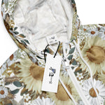Women’s cropped windbreaker Floral Country Flower Summer Rose Women's Cropped Windbreaker