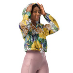 Women’s cropped windbreaker Floral Girly Rose Flower Summer Rose Women's Cropped Windbreaker