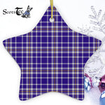 Allardice Tartan Ornament Star Ornament, Christmas Star Decorations, ceramic ornament, Plaid Star Ceramic Ornament, Christmas Ornament Decorations Gift