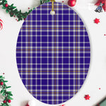 Allardice Tartan Oval Ornaments, Christmas Tree Ornament, Plaid Christmas Ornaments, Ceramic Oval Christmas Tree Decoration, Tartan Oval Ornaments, Christmas Tree Ornament, Plaid Christmas Ornaments, Ceramic Oval Christmas Tree Decoration