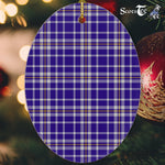 Allardice Tartan Oval Ornaments, Christmas Tree Ornament, Plaid Christmas Ornaments, Ceramic Oval Christmas Tree Decoration, Tartan Oval Ornaments, Christmas Tree Ornament, Plaid Christmas Ornaments, Ceramic Oval Christmas Tree Decoration