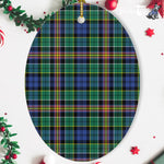 Allison Tartan Oval Ornaments, Christmas Tree Ornament, Plaid Christmas Ornaments, Ceramic Oval Christmas Tree Decoration, Tartan Oval Ornaments, Christmas Tree Ornament, Plaid Christmas Ornaments, Ceramic Oval Christmas Tree Decoration