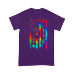 Scotstee Shop - American Flag Autism Awareness Teacher Mom Support Tie Dye 4th Of July Shirt autism awareness shirts
