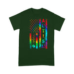 Scotstee Shop - American Flag Autism Awareness Teacher Mom Support Tie Dye 4th Of July Shirt autism awareness shirts