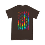 Scotstee Shop - American Flag Autism Awareness Teacher Mom Support Tie Dye 4th Of July Shirt autism awareness shirts