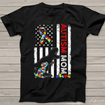 Scotstee Shop - American Flag Autism Mom Dinosaur Awareness Autistic 4th of July Shirt autism awareness shirts
