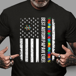 Scotstee Shop - American Flag Best Autism Papaw Ever Autism Awareness Gift 4th Of July Shirt autism awareness shirts