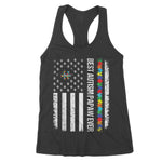 American Flag Best Autism Papaw Ever Autism Awareness Gift Women's Tank Top autism awareness shirts - Scotstee Shop