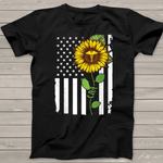Scotstee Shop - American Flag CNA Sunflower Hippie CNA Gifts Sunflower 4th Of July Shirt