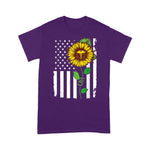 Scotstee Shop - American Flag CNA Sunflower Hippie CNA Gifts Sunflower 4th Of July Shirt