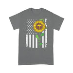 Scotstee Shop - American Flag CNA Sunflower Hippie CNA Gifts Sunflower 4th Of July Shirt