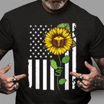 Scotstee Shop - American Flag CNA Sunflower Hippie CNA Gifts Sunflower 4th Of July Shirt