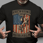 Scotstee Shop - American Flag Electrical Linemen Backbone Of America 4th Of July Shirt Power Lineman Tee Shirts Lineman Shirts