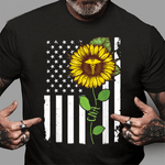 Scotstee Shop - American Flag Medical Assistant Sunflower Hippie Sunflower 4th Of July Shirt