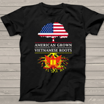Scotstee Shop - American Flag Shirt 4th Of July Shirt Grown with South Vietnamese Roots Vietnam