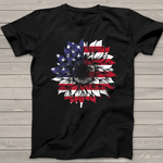 Scotstee Shop - American Flag Sunflower USA Flag Sunflower 4th Of July Shirt