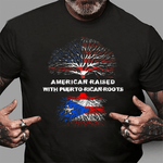 Scotstee Shop - American Raised With Puerto Rican Roots Puerto Rico 4th Of July Shirt