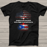 Scotstee Shop - American Raised With Puerto Rican Roots Puerto Rico 4th Of July Shirt