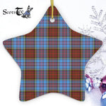 Anderson Modern Tartan Ornament Star Ornament, Christmas Star Decorations, ceramic ornament, Plaid Star Ceramic Ornament, Christmas Ornament Decorations Gift