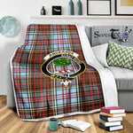Scotstee Shop Tartan Plaid Blanket Anderson Ancient Clan Crest Badge Scottish Tartan Plaid Sherpa Blanket
