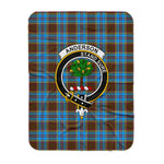 Scotstee Shop Tartan Plaid Blanket Anderson Clan Crest Badge Scottish Tartan Plaid Sherpa Blanket