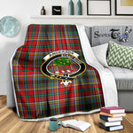 Scotstee Shop Tartan Plaid Blanket Anderson Of Arbrake Clan Crest Badge Scottish Tartan Plaid Sherpa Blanket