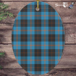 Angus Ancient Tartan Oval Ornaments, Christmas Tree Ornament, Plaid Christmas Ornaments, Ceramic Oval Christmas Tree Decoration, Tartan Oval Ornaments, Christmas Tree Ornament, Plaid Christmas Ornaments, Ceramic Oval Christmas Tree Decoration