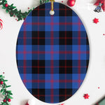 Angus Modern Tartan Oval Ornaments, Christmas Tree Ornament, Plaid Christmas Ornaments, Ceramic Oval Christmas Tree Decoration, Tartan Oval Ornaments, Christmas Tree Ornament, Plaid Christmas Ornaments, Ceramic Oval Christmas Tree Decoration