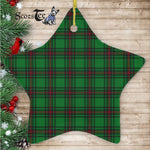 Anstruther Hunting Tartan Ornament Star Ornament, Christmas Star Decorations, ceramic ornament, Plaid Star Ceramic Ornament, Christmas Ornament Decorations Gift