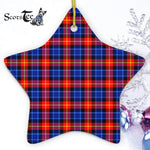 Anstruther Tartan Ornament Star Ornament, Christmas Star Decorations, ceramic ornament, Plaid Star Ceramic Ornament, Christmas Ornament Decorations Gift