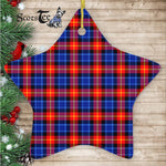 Anstruther Tartan Ornament Star Ornament, Christmas Star Decorations, ceramic ornament, Plaid Star Ceramic Ornament, Christmas Ornament Decorations Gift