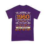 April 1960 60 Years Old 60th Birthday Gifts Birthday Shirt - Scotstee Shop